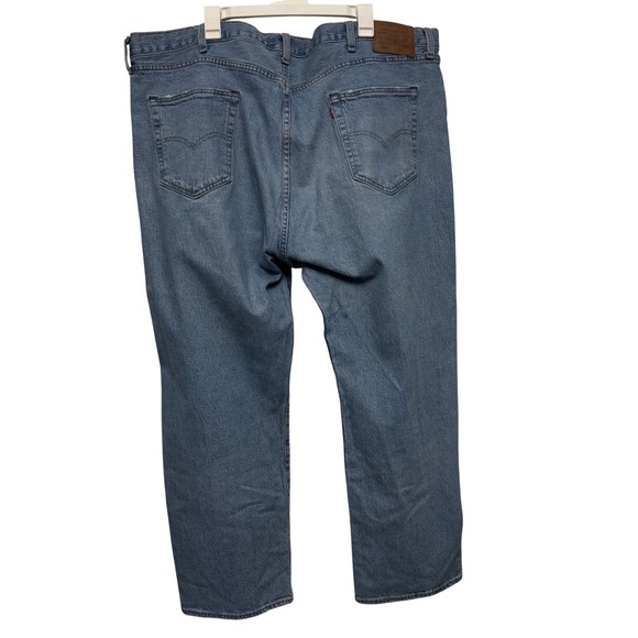 Levis‎ 501 Jeans Mens 48X32 Button Fly Light Wash Denim Classic Fit - Picture 2 of 7